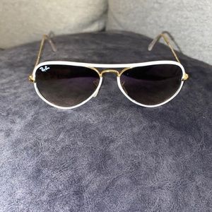 White & Gold Authentic Ray-Ban